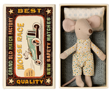 Maileg Little Brother Mouse in Matchbox Spotty Shorts