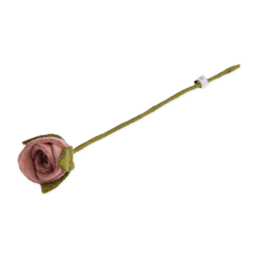 Gry & Sif Felt Rose Dusty Rose 34cm