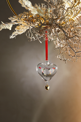 Holmegaard Clear Glass Annual Christmas Heart Decoration 2023