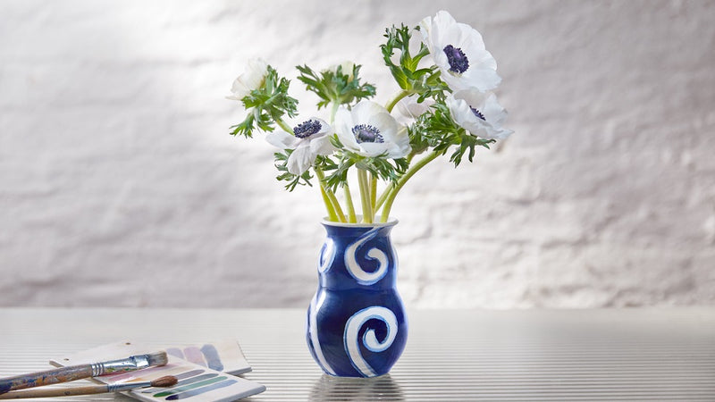 Kähler Ceramic Tulle Vase 13 cm Blue
