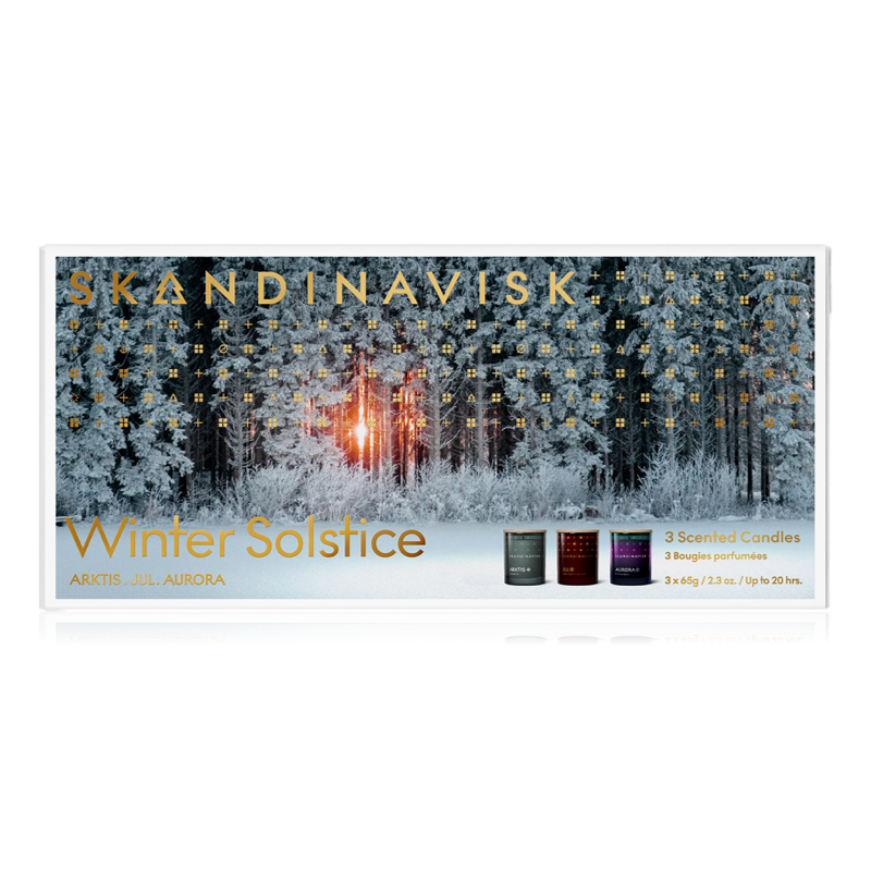 Skandinavisk Winter Solstice Mini Candle Giftset (Arktis, Jul, Aurora)   3 x 65g Candles