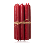 Broste Bundle of 10 Candles Red With Jute String 2.2 x 19.4cm