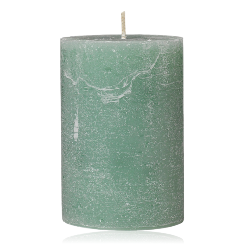 Broste Rustic Pillar Candle 7x10cm Sea Green