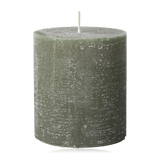 Broste Rustic Pillar Candle 10 x 11cm Nordic Green