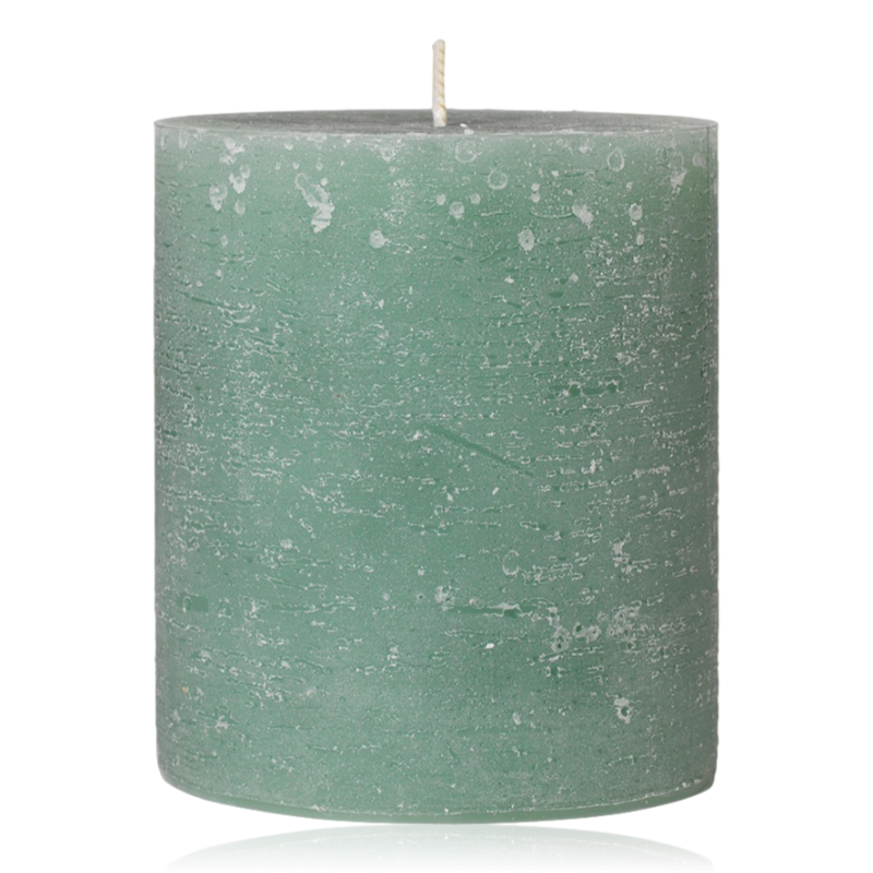 Broste Rustic Pillar Candle 10x11cm Sea Green