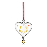 Holmegaard Clear Glass Annual Christmas Heart Decoration 2023
