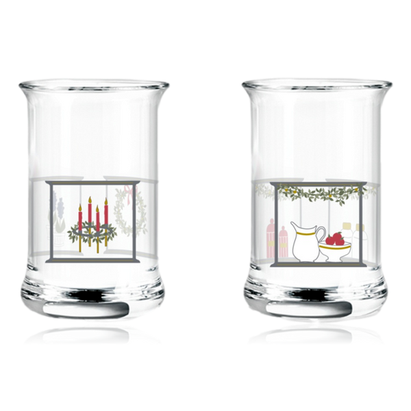 Holmegaard Glass Annual Christmas Dram Glasses 2024 Set of Two