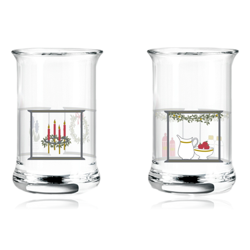 Holmegaard Glass Annual Christmas Dram Glasses 2024 Set of Two