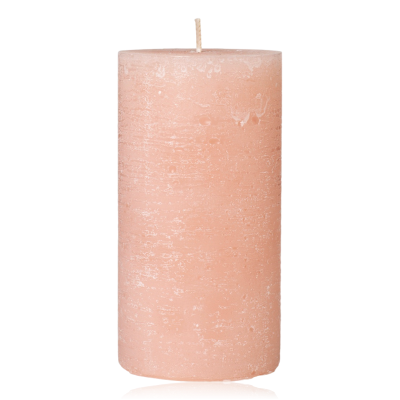 Broste Rustic Pillar Candle 7x13.5 Dusty Pink