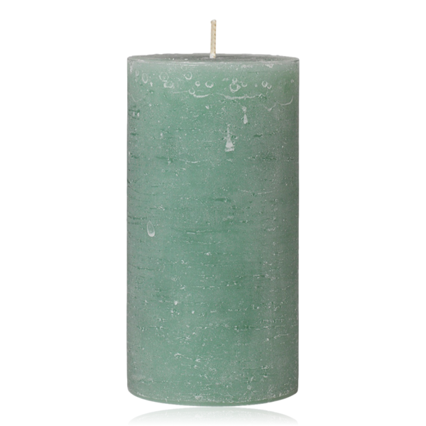 Broste Rustic Pillar Candle 7x13.5 Sea Green