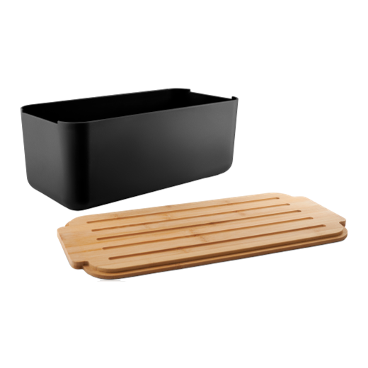 Eva Solo Bread Bin Black With Integrated Chopping Board