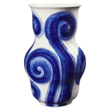Kähler Ceramic Tulle Vase 22.5cm Blue