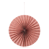 Broste Stella Rosette Hanging Paper Decoration Dark Red & Natural Medium