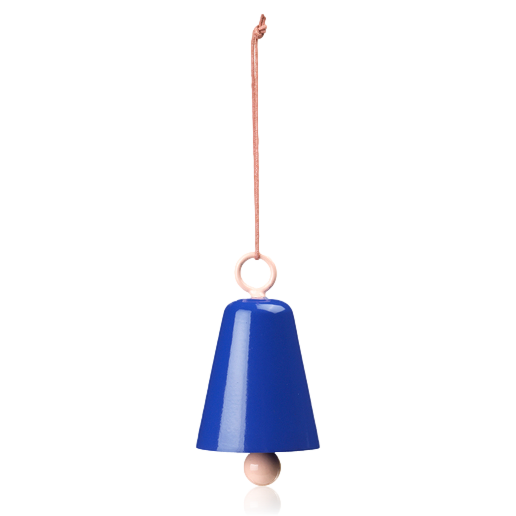 Broste Hanging Metal Bell Bright Blue