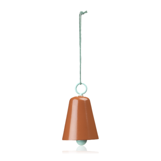Broste Hanging Metal Bell Caramel & Mint