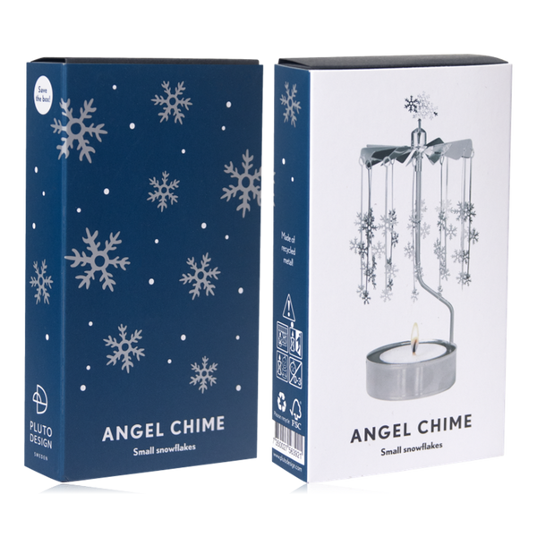 Pluto Rotary Candle Holder Snowflake Silver