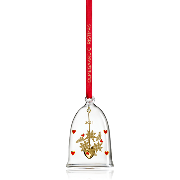 Holmegaard Clear Glass Annual Christmas Bell Decoration 2024