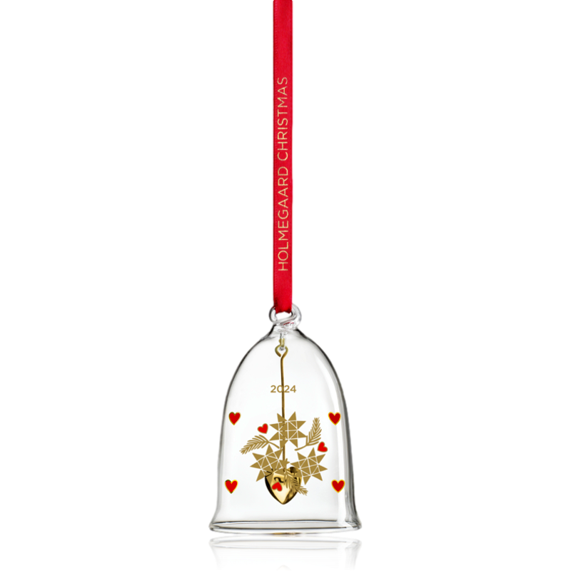 Holmegaard Clear Glass Annual Christmas Bell Decoration 2024