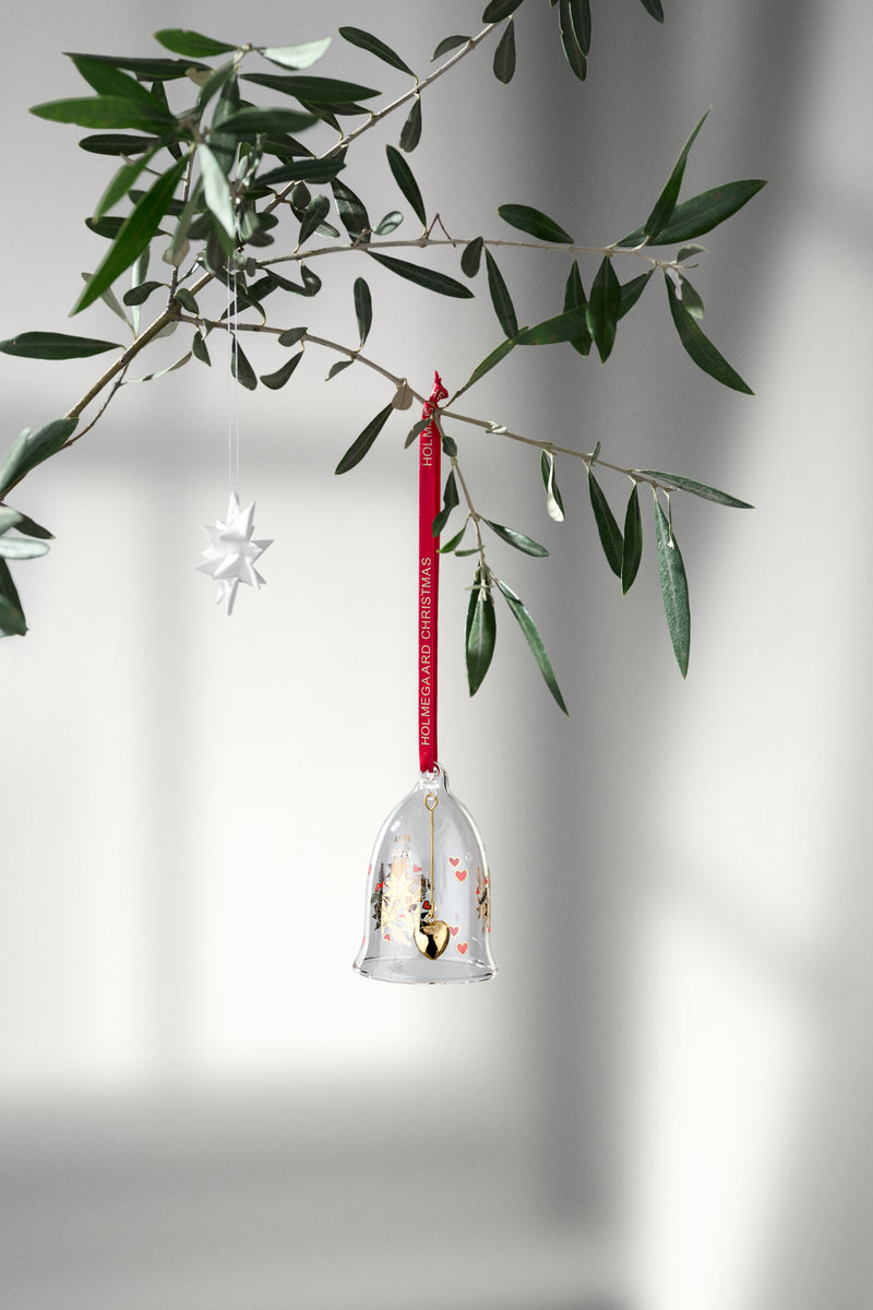 Holmegaard Clear Glass Annual Christmas Bell Decoration 2024