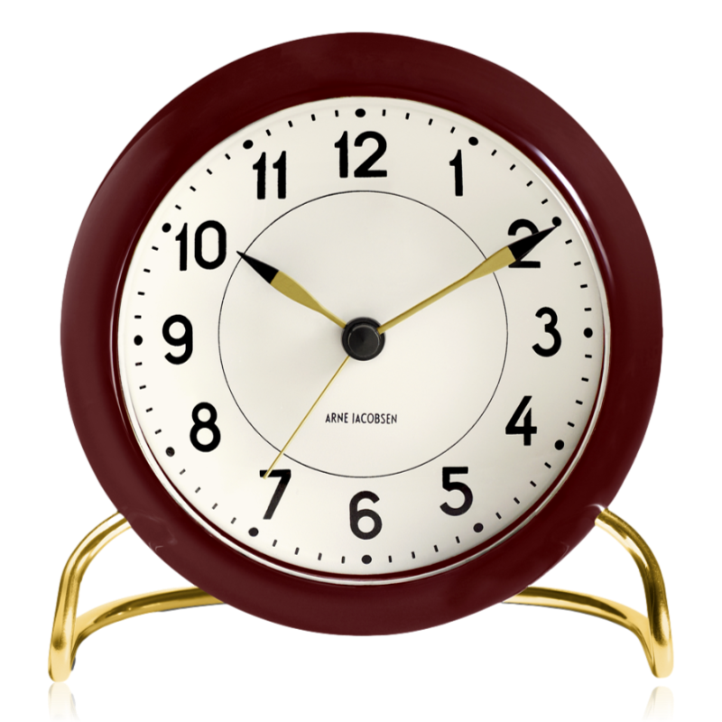Arne Jacobsen Station Table Clock Bordeaux – The Scandinavian Shop