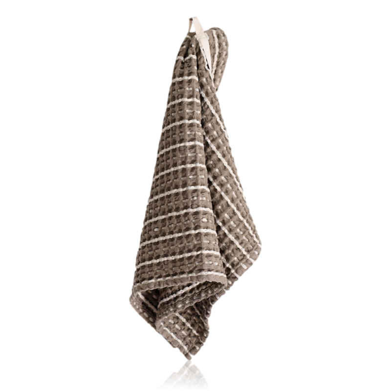 The Organic Company Big Waffle Hand Towel Clay Stone