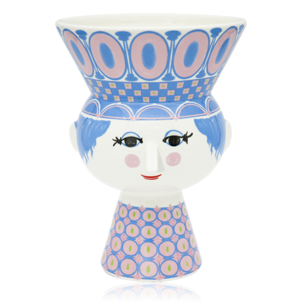 Bjørn Wiinblad Ceramic Carmen Vase Blue