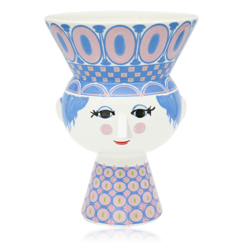 Bjørn Wiinblad Ceramic Carmen Vase Blue