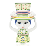 Bjørn Wiinblad Ceramic Vase Lady With Hat Green