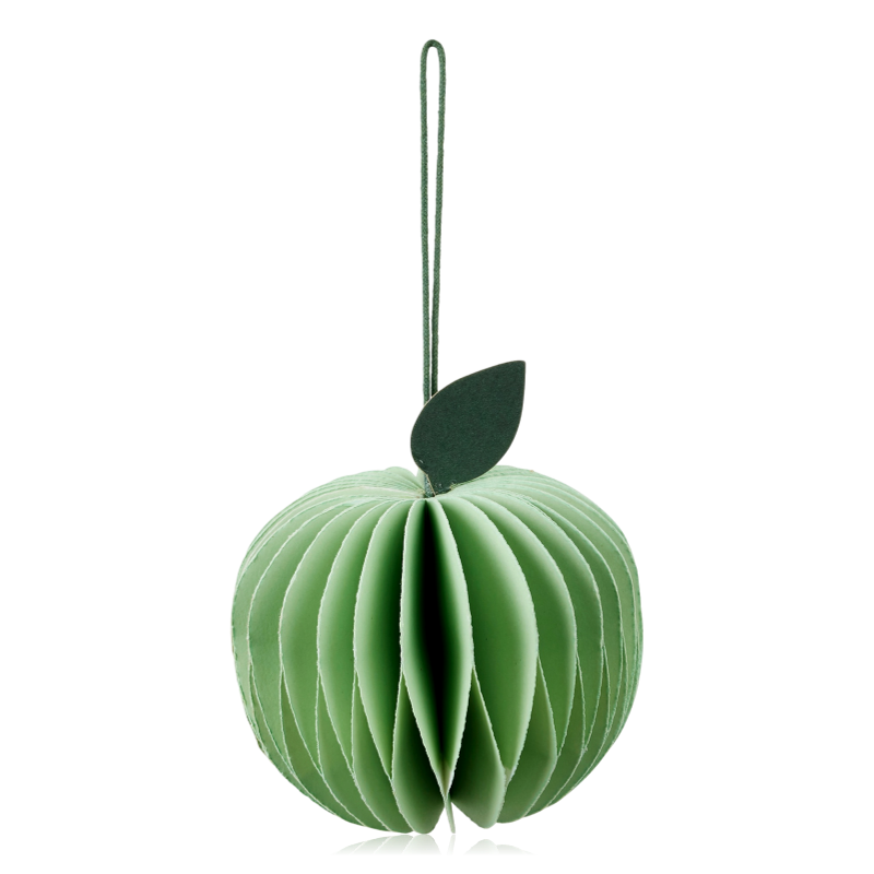 Broste Hanging Paper Apple Decoration Light Green