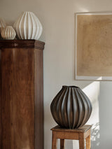 Broste Ceramic Wide Vase Smoke Grey Large