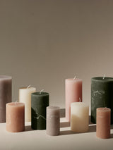 Broste Rustic Pillar Candle 7x13.5 Dusty Pink