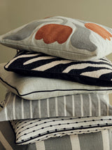 Broste Dora Cushion With Pad Taupe/Light Blue