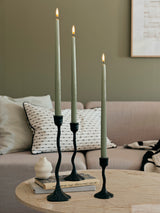 Broste Glossy Tapered Candles Sage Green Set of 4