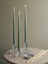 Broste Glossy Tapered Candles Sage Green Set of 4