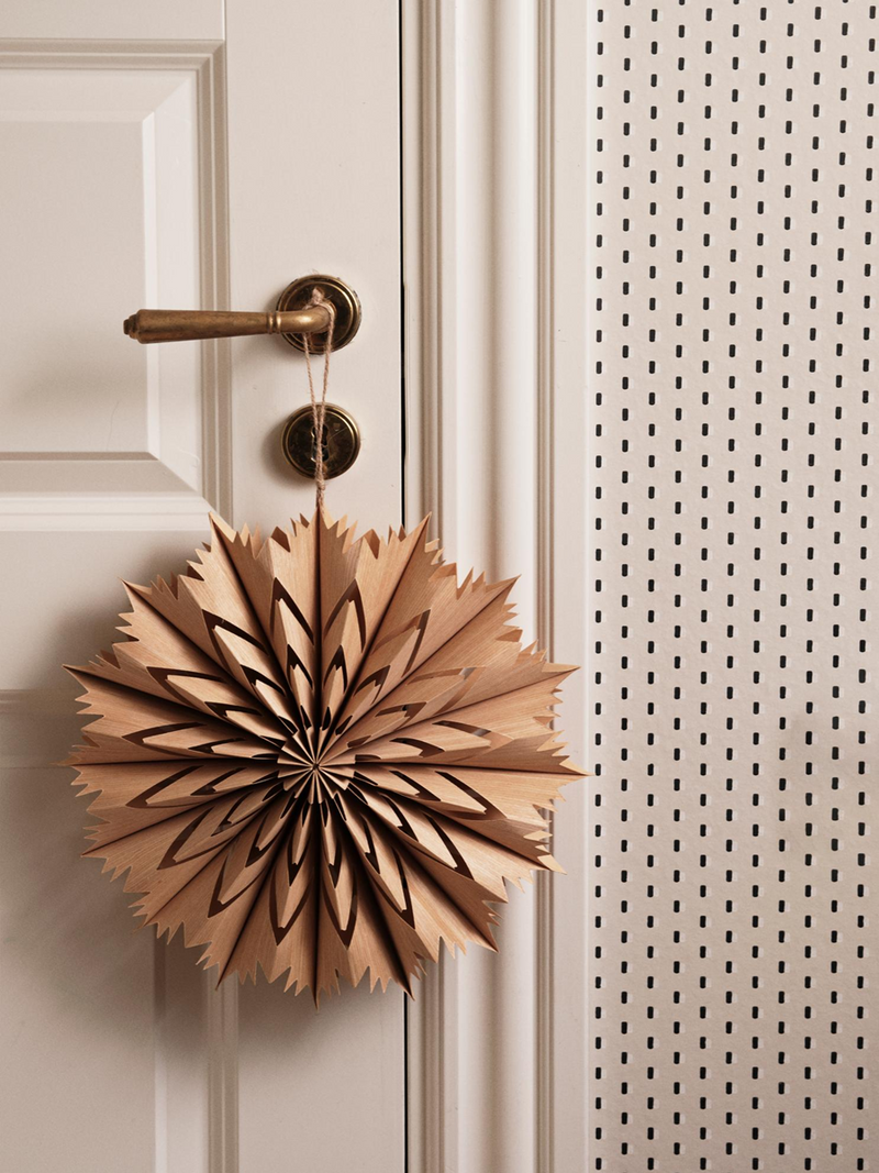 Broste Venja Wood Veneer Star Ornament Small