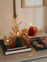 Broste Brass Mistletoe Candle Holder 21 cm