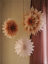 Broste Estelle Hanging Paper Star Decoration Medium Pink