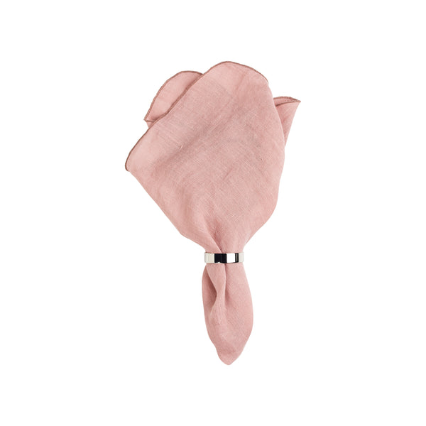 Broste Set of 4 Gracie Table Napkins Eco-Friendly Linen Dusky Pink