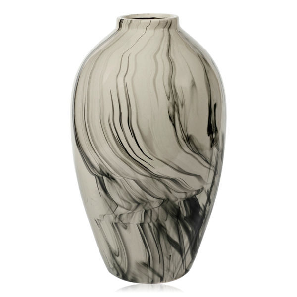 Broste Ingrid Ceramic Vase Beige & Black Large