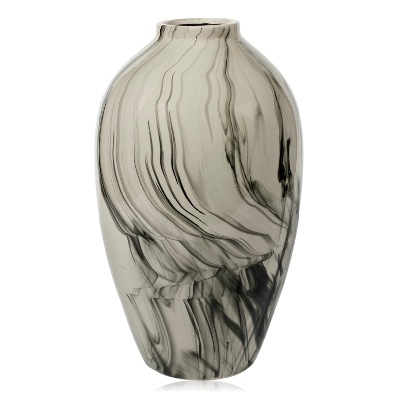 Broste Ingrid Ceramic Vase Beige & Black Large