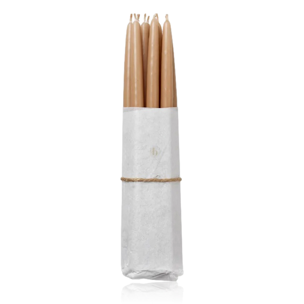Broste Set of 10 Hand Dipped Tapers 12mm Walnut (Pinky-Brown)
