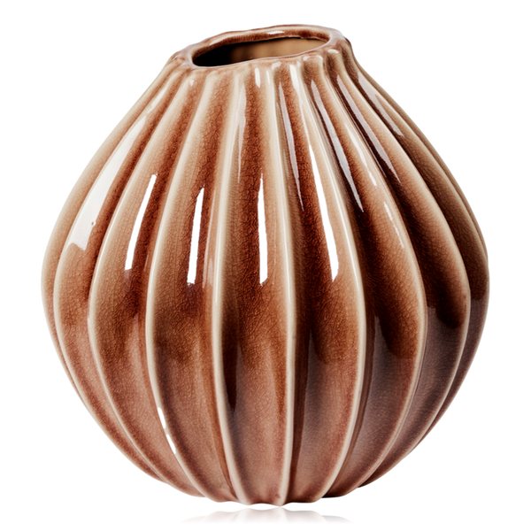 Broste Ceramic Wide Vase Fawn Large