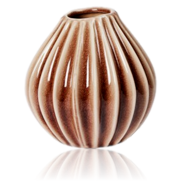 Broste Ceramic Wide Vase Fawn Small