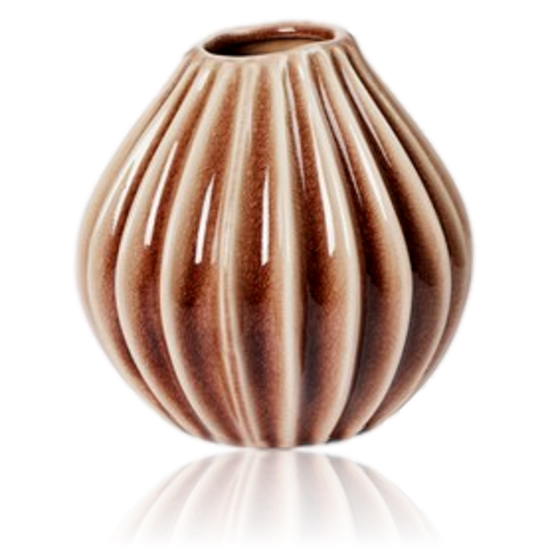 Broste Ceramic Wide Vase Fawn Small