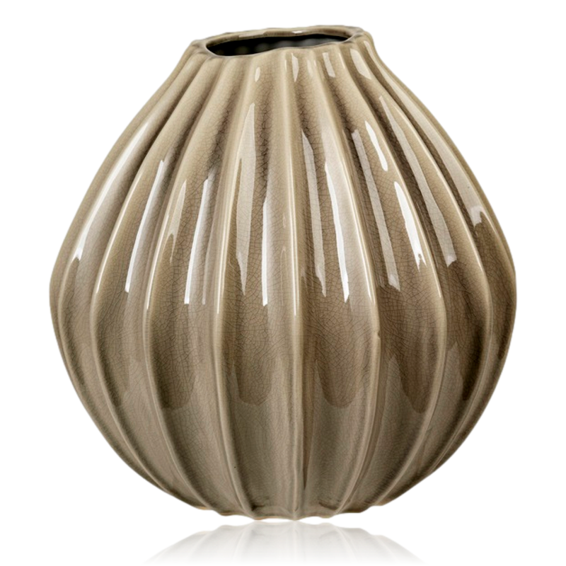 Broste Ceramic Wide Vase Rainy Day Large