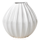 Broste Ceramic Wide Vase Off-White Large