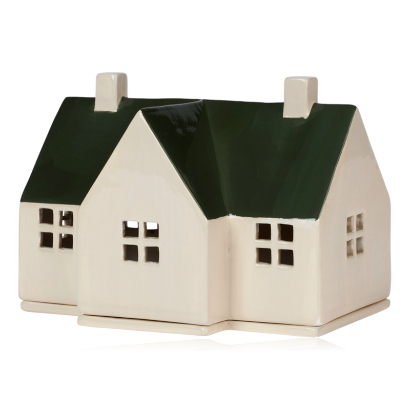 Broste Ceramic Bo Tealight House Golden Brown