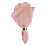 Broste Set of 4 Gracie Table Napkins Eco-Friendly Linen Dusky Pink