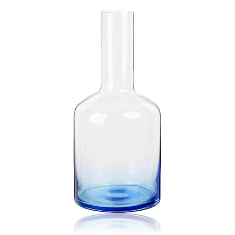 Broste Hue Mouthblown Glass Carafe Blue