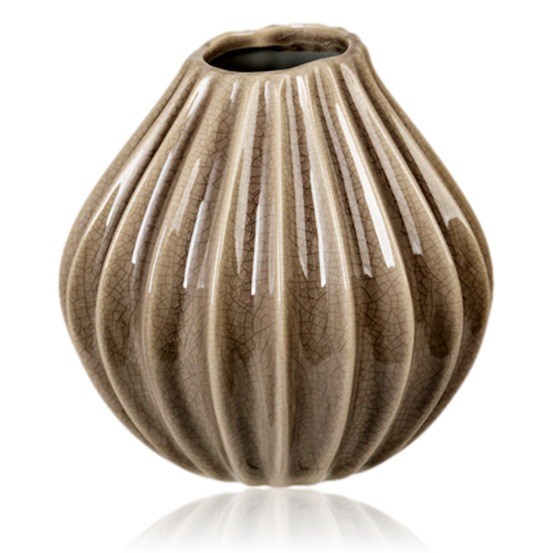 Broste Ceramic Wide Vase Rainy Day Medium